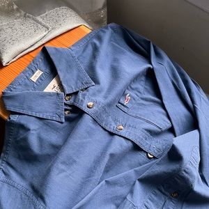 Holister blue button up long sleeve